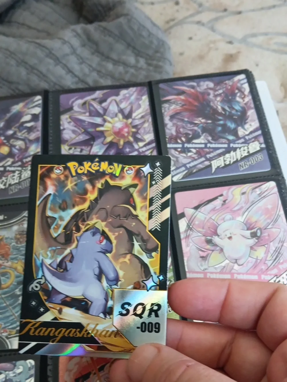 Pokemon Kangaskhan Holographic Card - Black, Gold, Blue, Purple